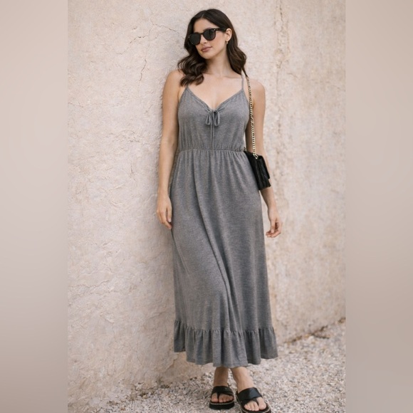 Mossimo Supply Co. Dresses & Skirts - Mossimo Supply Co Gray Spaghetti Strap Sundress Maxi Medium